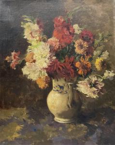 TUCEK Karl 1889-1952,Still Life of Chrysanthemums and Flowers in a Va,Duggleby Stephenson (of York) 2024-01-05