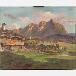 TUCEK Karl 1889-1952,Village in the alps,Deutsch AT 2022-07-01