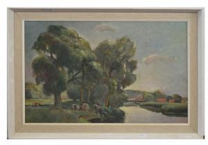 TUCK Horace W., Harry 1800-1900,A Norfolk riverside,20th century,Keys GB 2021-08-27
