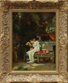 TUCKER A,Gentleman Watching a Sleeping Girl,Clars Auction Gallery US 2013-04-13