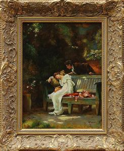 TUCKER A,Gentleman Watching a Sleeping Girl,Clars Auction Gallery US 2013-04-13