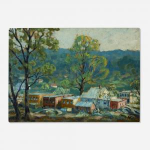 TUCKER Allen 1866-1939,Village Landscape,Toomey & Co. Auctioneers US 2024-02-15