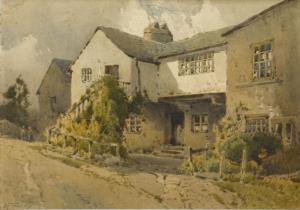 TUCKER Arthur 1864-1929,OLD HOUSES AT HAWKSHEAD,Mellors & Kirk GB 2008-09-25