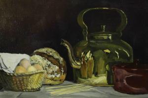 TUCKER Gerald Edwin Robert 1932,Still Life of a Copper Kettle and Bbread etc,Criterion GB 2023-01-04