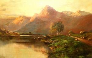TUCKER J. M 1800-1900,A mountainous river landscape,1918,Mallams GB 2013-10-02