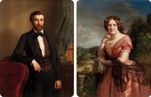 TUERLINCKX Louis 1820-1894,Couple,1854,Bernaerts BE 2017-12-12