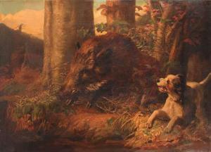 TUERLINCKX Louis 1820-1894,The boarhunt,Christie's GB 1999-04-27