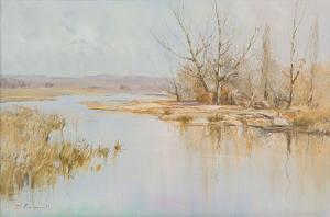 TUGWELL Christopher 1938-2021,Bare Trees along the Riverbank,Strauss Co. ZA 2024-03-11