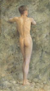 TUKE Henry Scott 1858-1929,Study of a male nude,1914,Christie's GB 2017-11-22