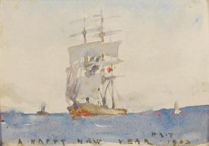 TUKE Henry Scott 1858-1929,Study of a schooner,1903,Bonhams GB 2008-09-16