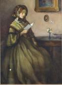 TUKE Lilian K 1873-1946,Young woman reading a letter in an interior,Ewbank Auctions GB 2020-07-23