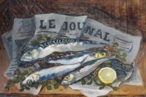 TULLAT Luc, Lucie 1895,Nature morte aux sardines et citron,Ruellan FR 2023-04-15