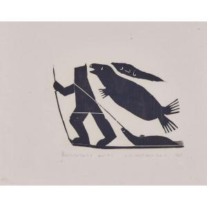 TULUGA AISA 1899-1970,SEAL HUNTING,c.1963,Waddington's CA 2016-08-25