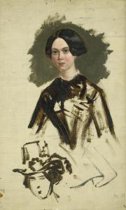 TUNICA Christian 1795-1868,Studie einer jungen Frau mit Pagenschnitt,Galerie Bassenge DE 2011-05-26