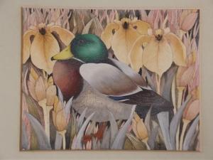 TUNNICLIFFE Charles Frederick,study of a duck amongst irises,Crow's Auction Gallery 2017-07-05