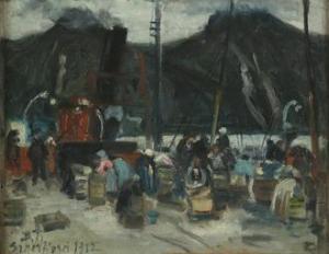 TUNOLD Bernt W 1877-1946,Sildsjau i Sandefjord,1912,Christiania NO 2016-04-26