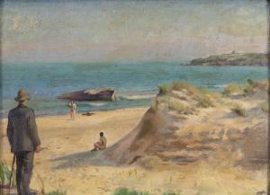 TUOHY Patrick Joseph 1894-1930,The Strand Near Arklow (Previously known as Britta,Adams 2020-03-25