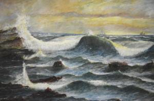 TUPPER J.F,Stormy seas at dusk,1938,Andrew Smith and Son GB 2013-10-29