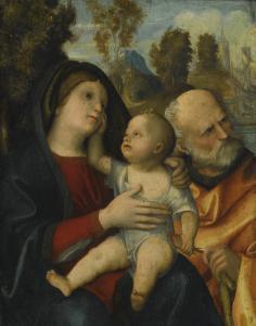 tura gianfrancesco 1525-1542,THE HOLY FAMILY IN A WOODED RIVER LANDSCAPE,Sotheby's GB 2016-05-26