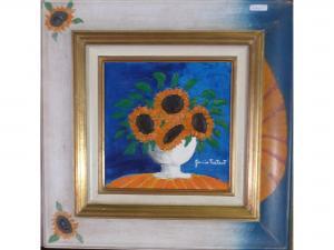 TURAUT GENEVIEVE,Sunflowers in a vase,Capes Dunn GB 2015-05-27