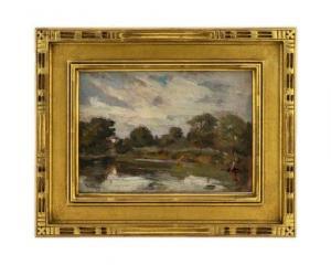 TURCAS Jules 1854-1917,Pond in Lyme,Hindman US 2020-10-15