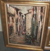 turch rodolfo,Continental Street Scene with Figures and Carts be,Tooveys Auction GB 2009-08-12