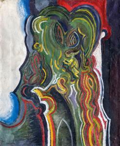 TURCSáN Miklós 1944,Colourful composition,1970,Nagyhazi galeria HU 2021-11-28