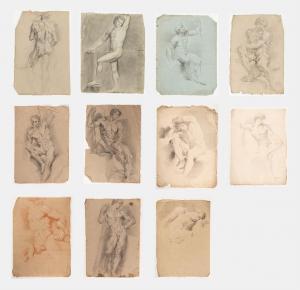 TURIN SCHOOL (XVIII),Studi di nudi maschili,18th-19th century,Gregory's IT 2022-12-07