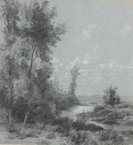 TURLIN HENRY JEAN 1800-1800,Bords de Seine à Ris Orangis,1890,Brissoneau FR 2019-07-03