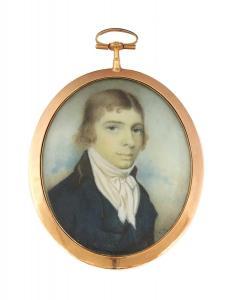 TURMEAU John 1777-1846,A young gentleman wearing a navy coat with black c,1796,Sworders 2021-09-14