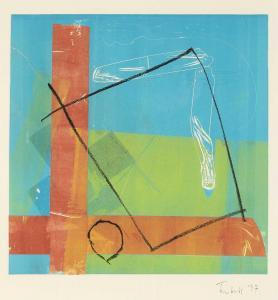 TURNBULL Christopher 1900,A pair of monoprint abstracts,1997,Mallams GB 2022-02-06