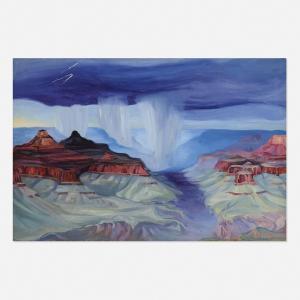 TURNBULL Grace Hill 1880-1976,Rainstorm in the Canyon,Rago Arts and Auction Center US 2021-11-11