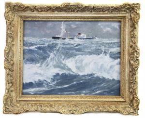 TURNER Arthur Henry 1934-1953,CLYDE STEAMSHIP IN ROUGH SEAS,McTear's GB 2020-08-26