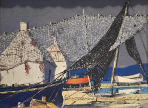 TURNER Arthur Henry 1934-1953,Drying nets Galway,Andrew Smith and Son GB 2014-09-09