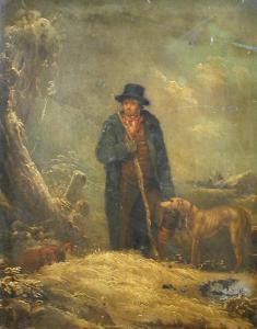 TURNER G.A 1800-1800,A poacher at a warren with a greyhound and a terri,Cheffins GB 2016-09-07