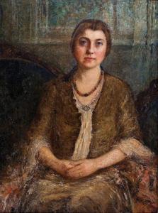 TURNER Helen Maria 1858-1958,Portrait of a Young Woman Seated in an Interior, ,Neal Auction Company 2021-08-04