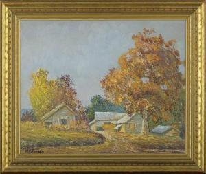 TURNER Homer E,"Autumnal Pastoral Scene with a Roadside Farm",New Orleans Auction US 2010-11-13