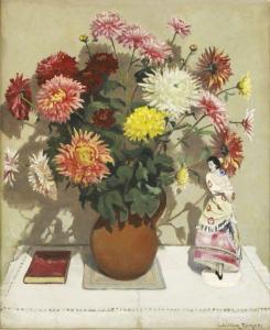 TURNER William,A STILL LIFE OF A VASE OF FLOWERS AND AN ORNAMENT OF A WOMAN,Sworders GB 2018-07-11