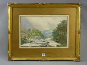 TURNER William B 1884-1911,Riverscape with bridge and figures,Rogers Jones & Co GB 2016-06-28
