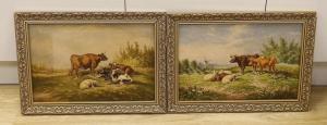 TURNER William Eddowes 1820-1885,Cattle in pasture (2 works),Gorringes GB 2023-02-20