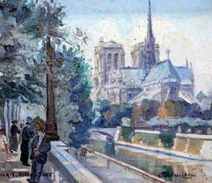 TURON LAGAU Henri 1905-1997,Notre-Dame Cathedral, Paris,Raffan Kelaher & Thomas AU 2019-05-04