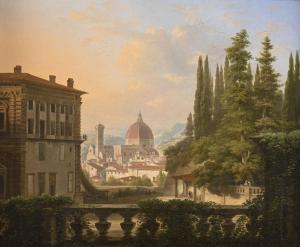 TURPIN DE CRISSÉ Lancelot Théodore 1782-1859,Vue de Florence depuis les jardins ,Etienne de Baecque 2023-12-01