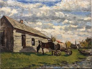 TURZHANKY Leonard Viktorovich 1875-1945,Landscape with Horse Grazing,MacDougall's GB 2020-05-16