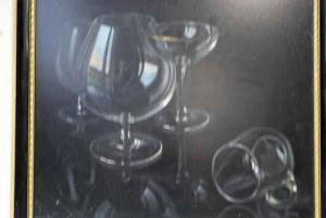 TUSON ROBERT,Still Life Glassware with artist's reflection,Silverwoods GB 2019-04-10