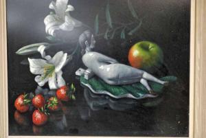 TUSON ROBERT,Still Life Strawberries, Apple and Lilies,Silverwoods GB 2019-04-10