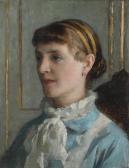 TUXEN Laurits,Portrait of Ingeborg Normann b. Stegmann (1857–191,1881,Bruun Rasmussen 2023-10-09