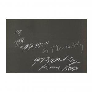 TWOMBLY Cy 1928-2011,8 odi di orazio,1968,Cornette de Saint Cyr FR 2024-04-16