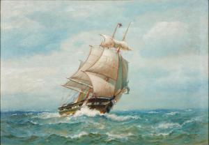 TYLER James Gale 1855-1931,Under Full Sail,Skinner US 2024-03-06