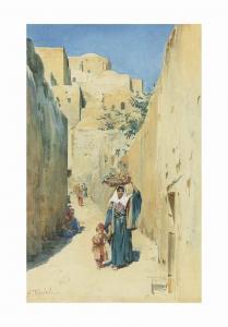 TYNDALE Walter Frederick Roofe 1855-1943,A sunlit street in Jerusalem,Christie's GB 2017-07-13