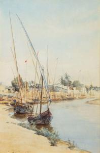 TYNDALE Walter Frederick Roofe 1855-1943,Mahmoudieh Canal, Alexan,1897,Bearnes Hampton & Littlewood 2023-01-17